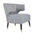 Grey Nordic modern fabric armchair leisure home furniture living room single sofa chair